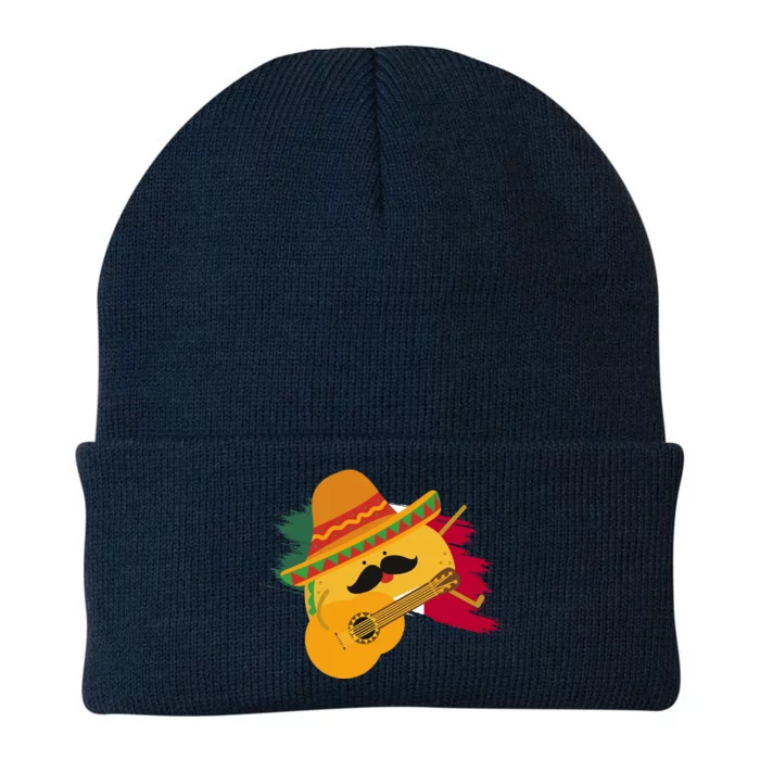 Cinco De Mayo Taco Fiesta Mexico Flag Knit Cap Winter Beanie