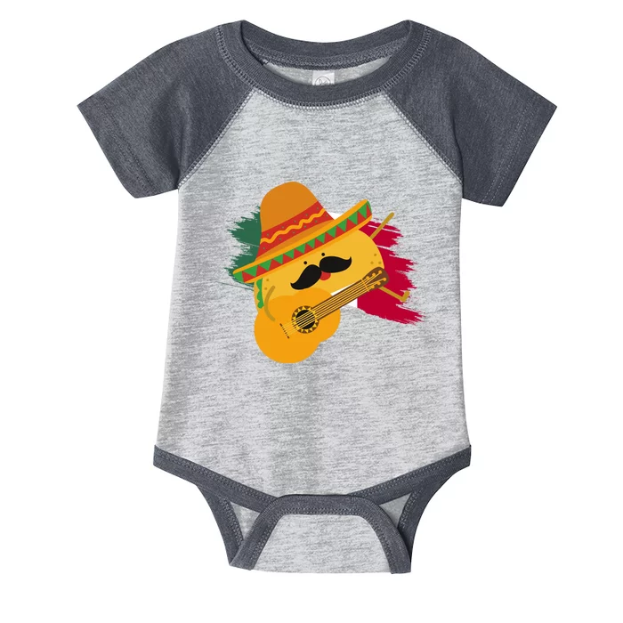 Cinco De Mayo Taco Fiesta Mexico Flag Infant Baby Jersey Bodysuit