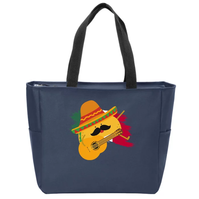 Cinco De Mayo Taco Fiesta Mexico Flag Zip Tote Bag