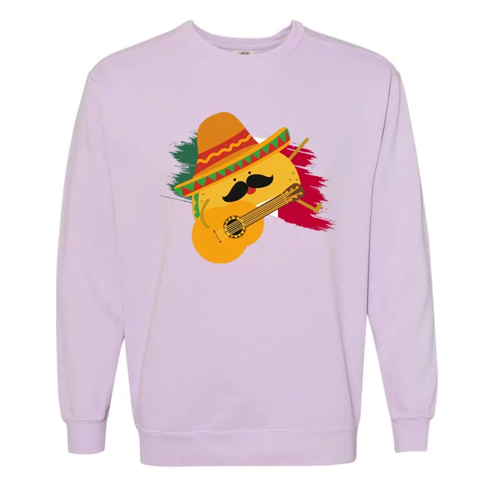 Cinco De Mayo Taco Fiesta Mexico Flag Garment-Dyed Sweatshirt