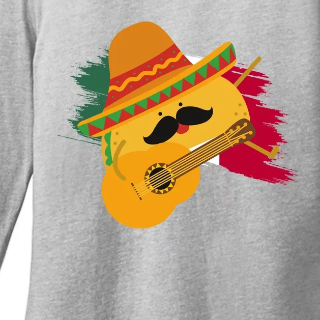 Cinco De Mayo Taco Fiesta Mexico Flag Womens CVC Long Sleeve Shirt