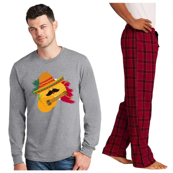 Cinco De Mayo Taco Fiesta Mexico Flag Long Sleeve Pajama Set