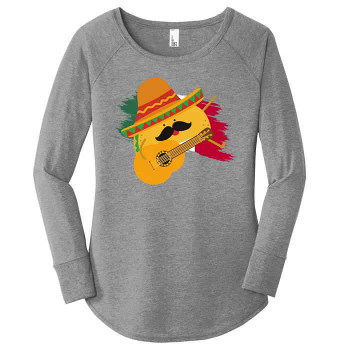 Cinco De Mayo Taco Fiesta Mexico Flag Women's Perfect Tri Tunic Long Sleeve Shirt