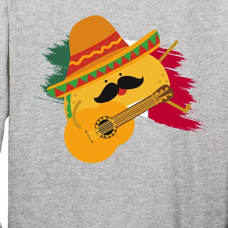 Cinco De Mayo Taco Fiesta Mexico Flag Tall Long Sleeve T-Shirt