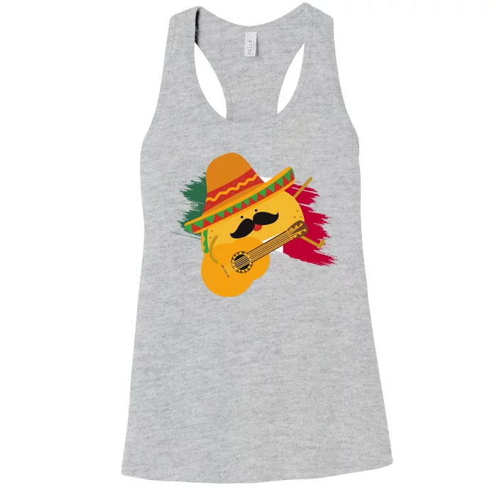 Cinco De Mayo Taco Fiesta Mexico Flag Women's Racerback Tank