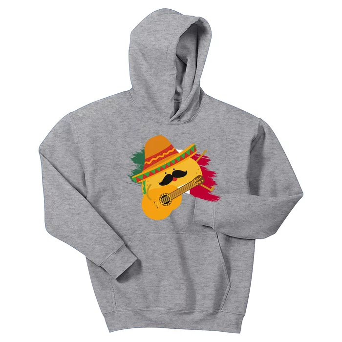 Cinco De Mayo Taco Fiesta Mexico Flag Kids Hoodie