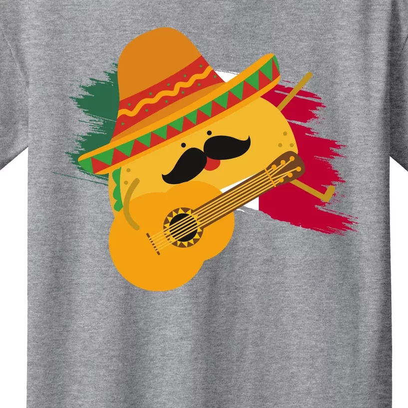 Cinco De Mayo Taco Fiesta Mexico Flag Kids T-Shirt