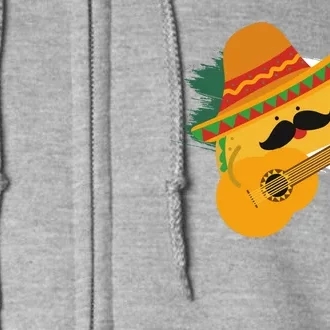 Cinco De Mayo Taco Fiesta Mexico Flag Full Zip Hoodie