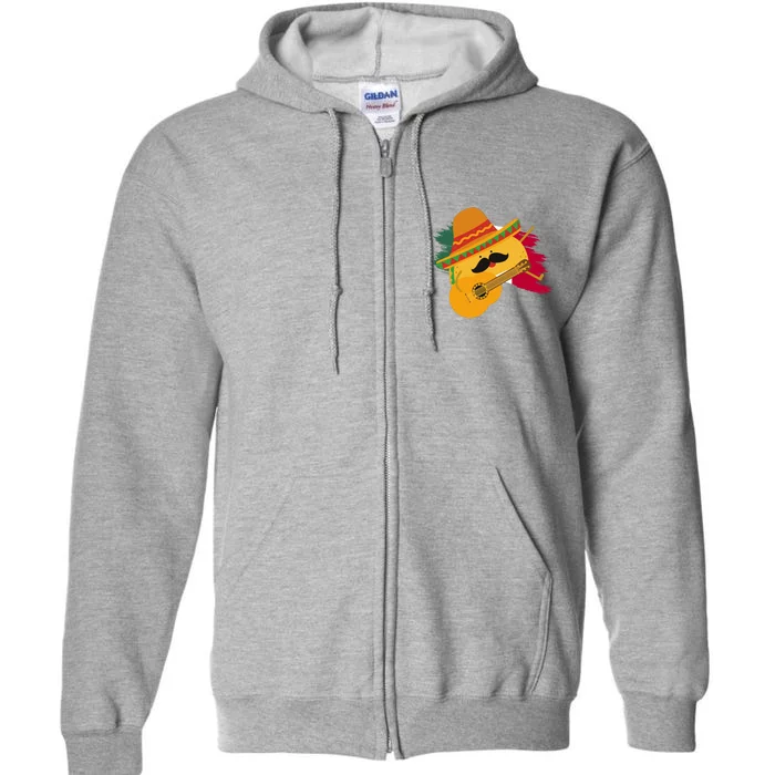 Cinco De Mayo Taco Fiesta Mexico Flag Full Zip Hoodie