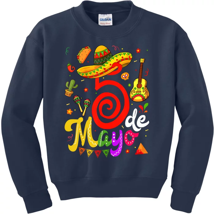 Cinco De Mayo Fiesta Surprise Camisa 5 De Mayo Viva Mexico Kids Sweatshirt