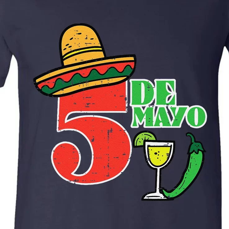 Cinco De Mayo 5 Cinco De Mayo Mexican Fiesta Party Women V-Neck T-Shirt