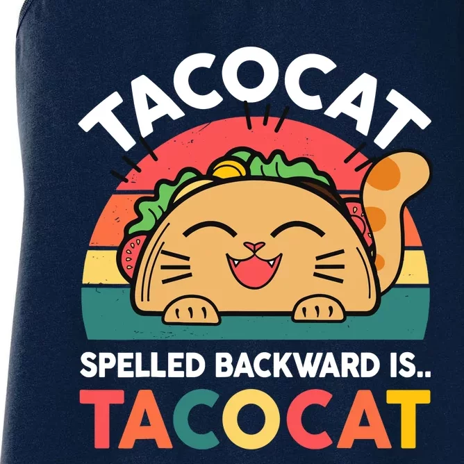 Cinco De Mayo Taco Cat Spelled Backwards Tacocat Women's Racerback Tank