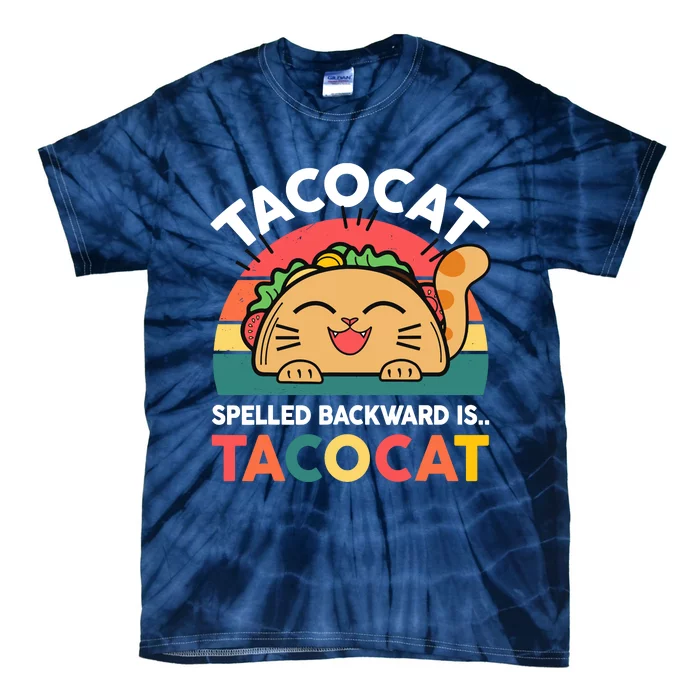 Cinco De Mayo Taco Cat Spelled Backwards Tacocat Tie-Dye T-Shirt