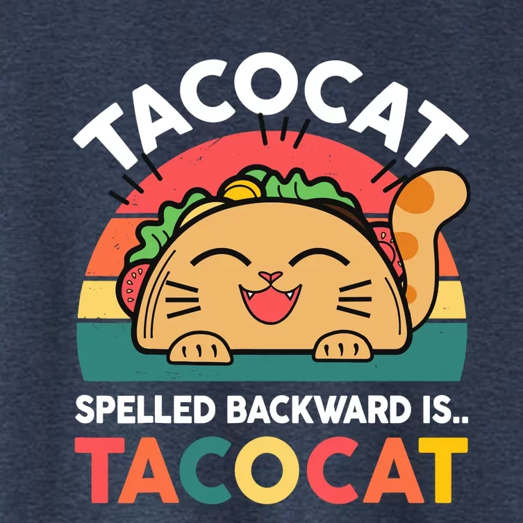 Cinco De Mayo Taco Cat Spelled Backwards Tacocat Women's Crop Top Tee