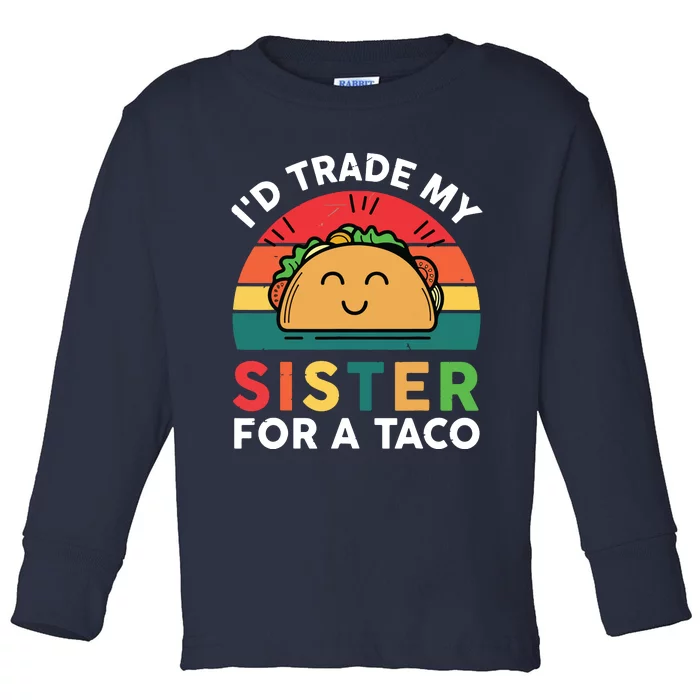 Cinco De Mayo Shirts 5 Mexican Fiesta Taco Big Little Sister Toddler Long Sleeve Shirt