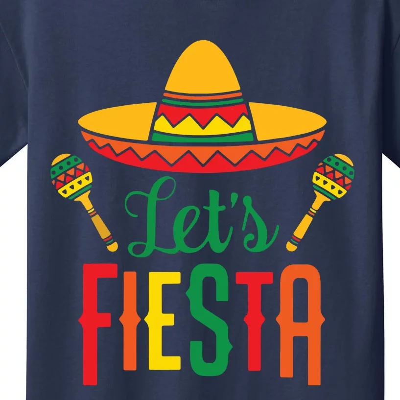 Cinco De Mayo Lets Fiesta Squad 5 De Mayo Mexican Fiesta Kids T-Shirt