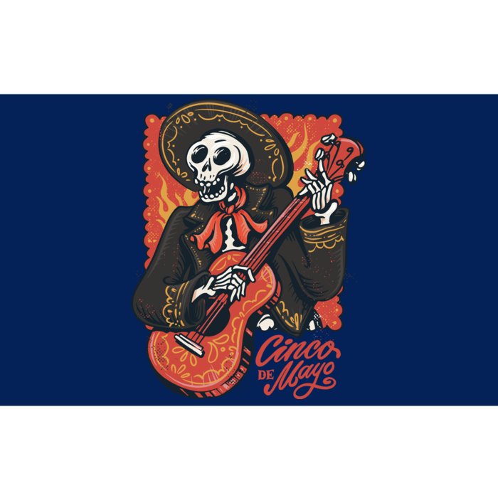 Cinco De Mayo Skeleton Guitar Bumper Sticker