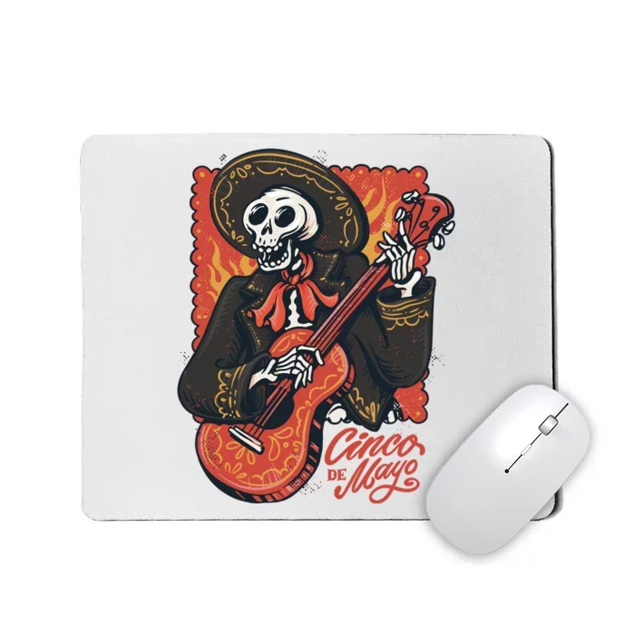 Cinco De Mayo Skeleton Guitar Mousepad