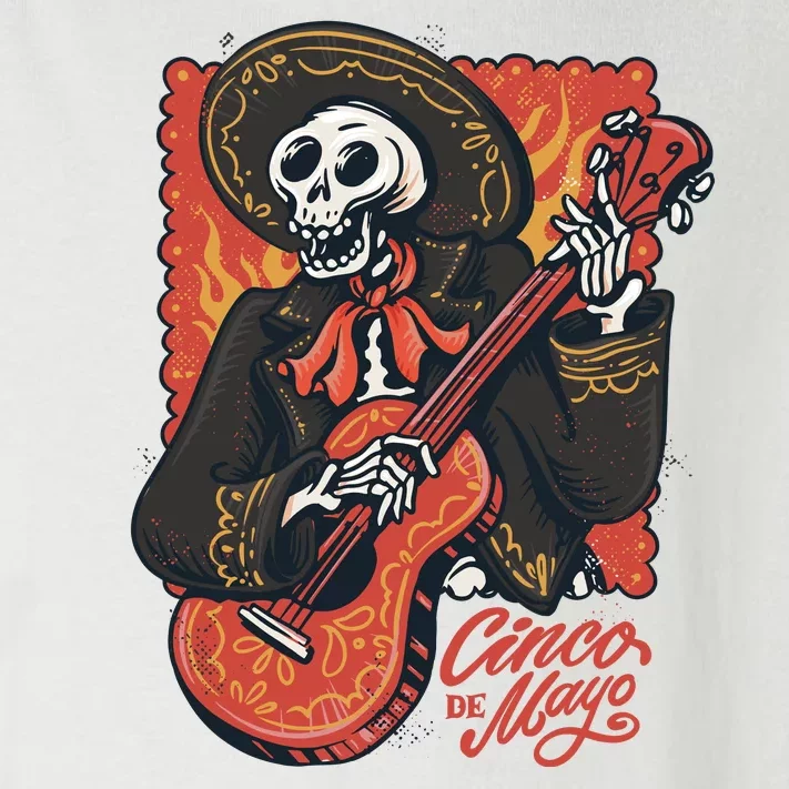 Cinco De Mayo Skeleton Guitar Toddler Long Sleeve Shirt