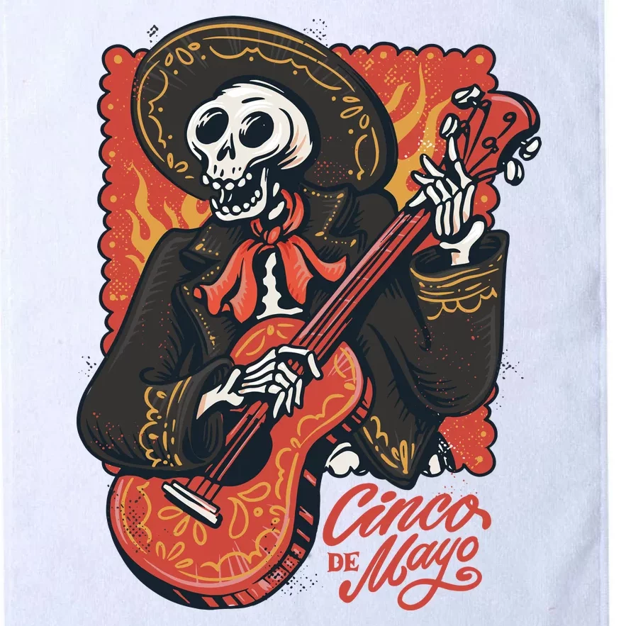 Cinco De Mayo Skeleton Guitar Platinum Collection Golf Towel