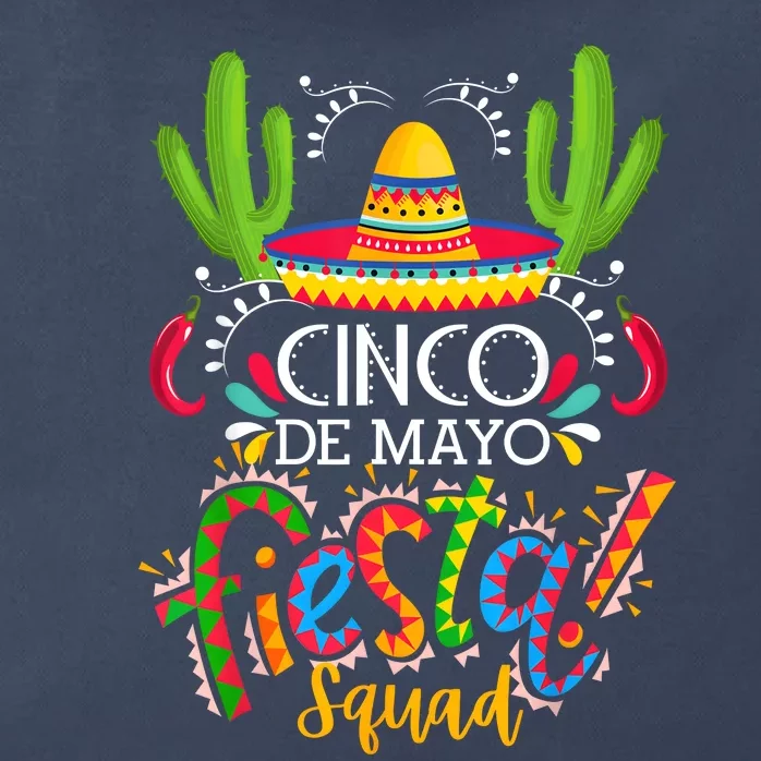 Cinco De Mayo Lets Fiesta Squad 5 De Mayo Mexican Fiesta Zip Tote Bag