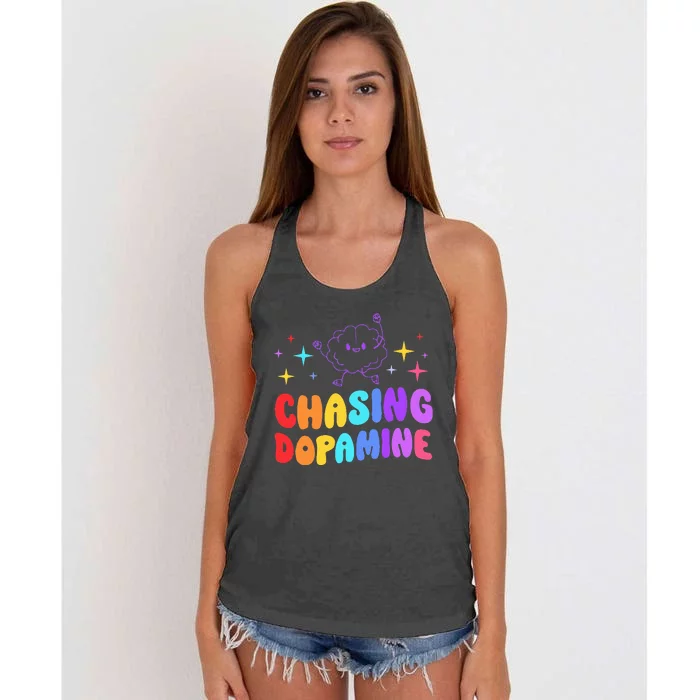 Chasing Dopamine Mental Health Aesthetic Women's Knotted Racerback Tank