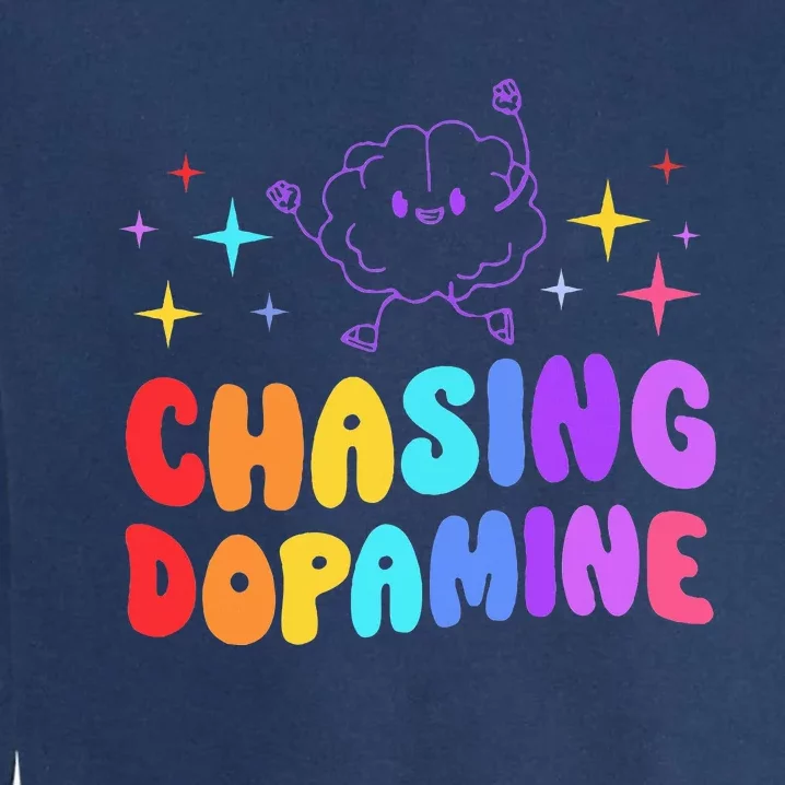 Chasing Dopamine Mental Health Aesthetic Garment-Dyed Sweatshirt