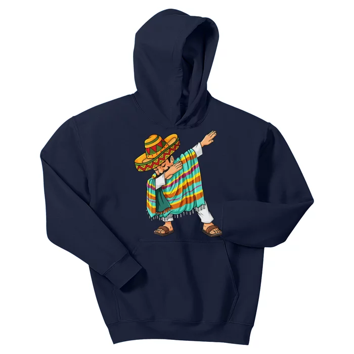 Cinco De Mayo Dabbing Poncho Sombrero Funny Mexican Dab Kids Hoodie