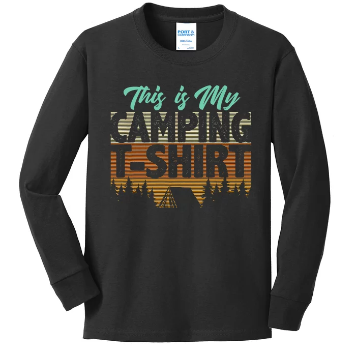 Camping Design Men Kids Camper RV Vacation Camping Women Kids Long Sleeve Shirt