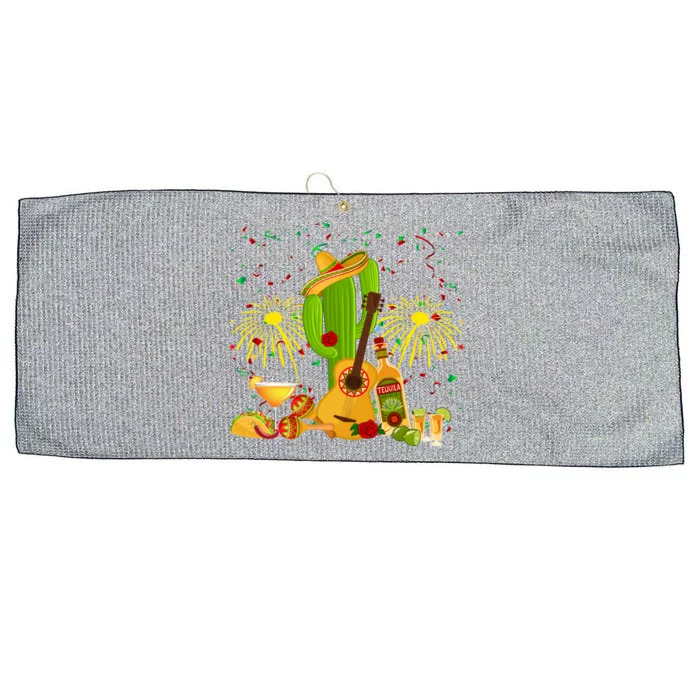 Cinco De Mayo Celebration Large Microfiber Waffle Golf Towel