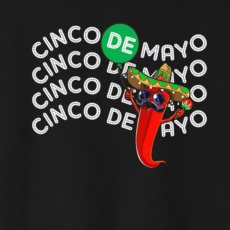 Cinco De Mayo Mexican Let's Fiesta 5 De Mayo Women's Crop Top Tee