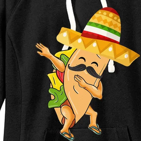 Cinco De Mayo Dabbing Taco Cinco De Mayo Design Women's Fleece Hoodie