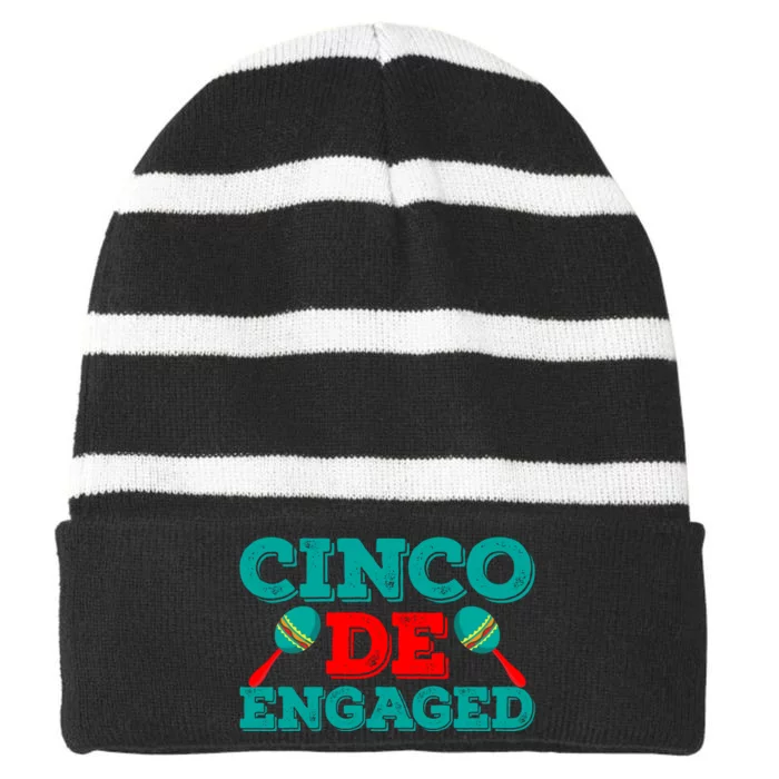 Cinco De Mayo Striped Beanie with Solid Band