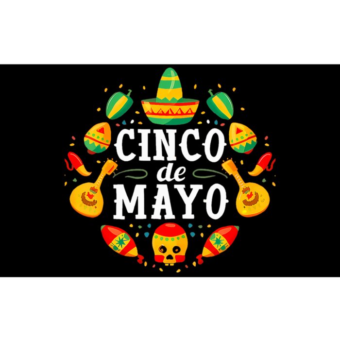 Cinco De Mayo Mexican Taco Guitar Fiesta Cinco De Mayo Bumper Sticker