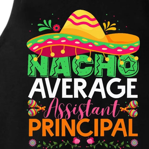 Cinco De Mayo Fun Sombrero Nacho Average Assistant Ladies Tri-Blend Wicking Tank