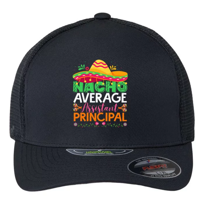 Cinco De Mayo Fun Sombrero Nacho Average Assistant Flexfit Unipanel Trucker Cap