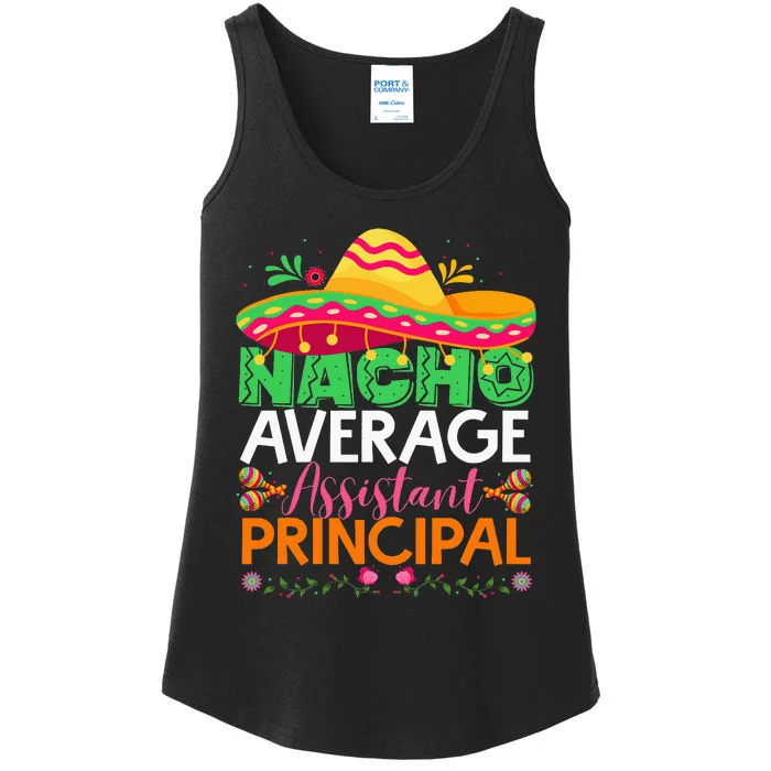 Cinco De Mayo Fun Sombrero Nacho Average Assistant Ladies Essential Tank