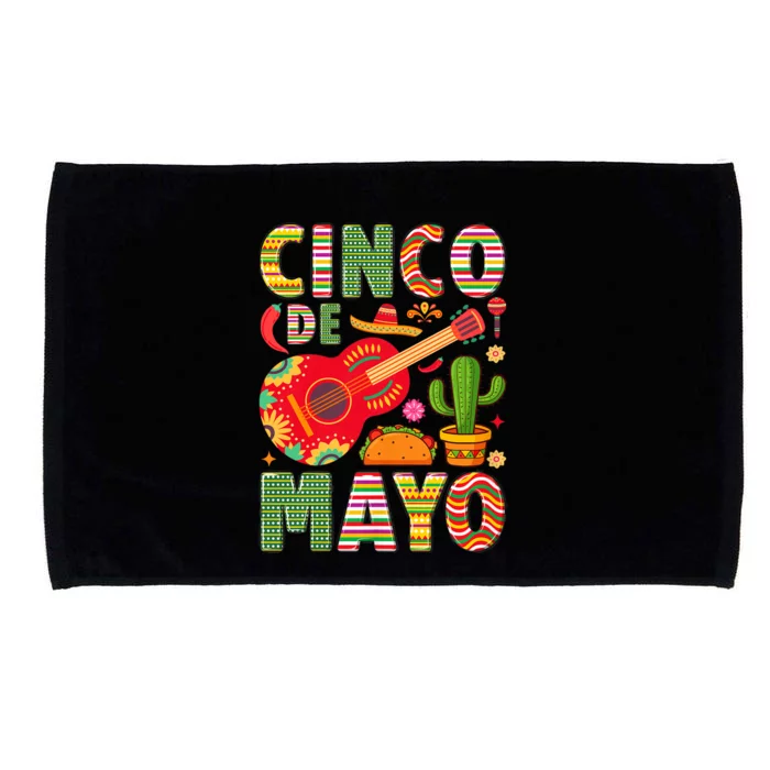 Cinco De Mayo Lets Fiesta Squad 5 De Mayo Mexican Fiesta Microfiber Hand Towel