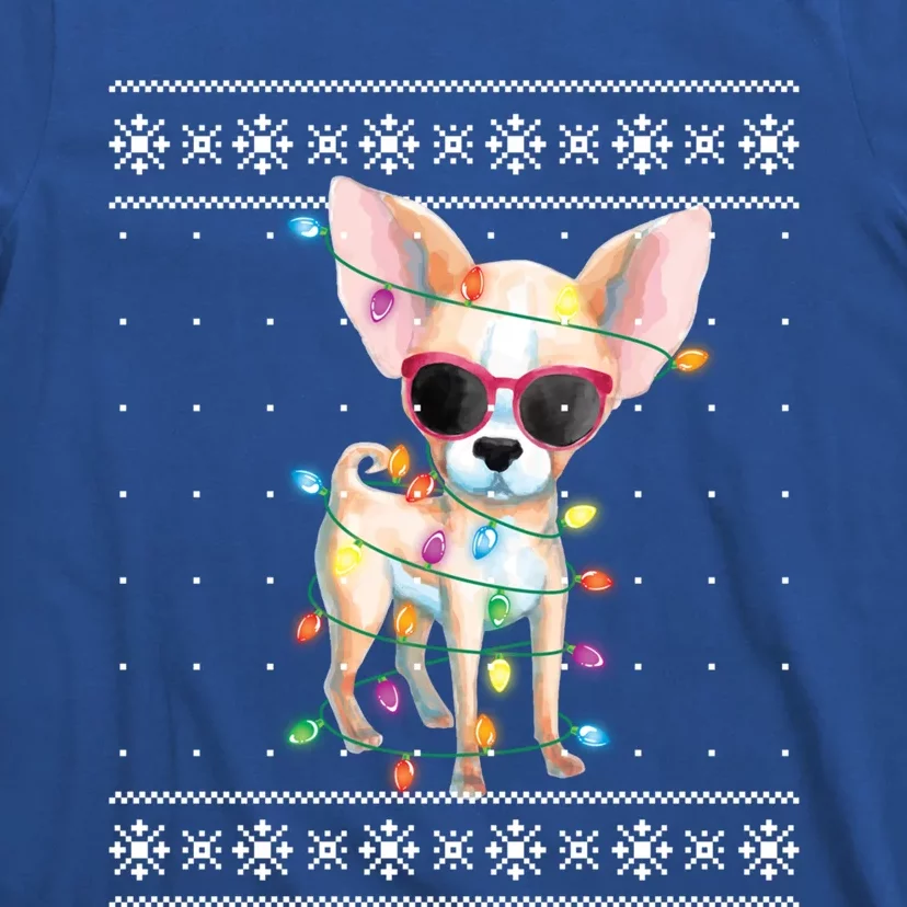 Chihuahua Dog Mom Christmas Ugly Sweater Gift T-Shirt