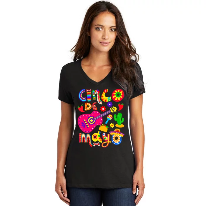 Cinco De Mayo Mexican Fiesta 5 De Mayo Women Men Women's V-Neck T-Shirt