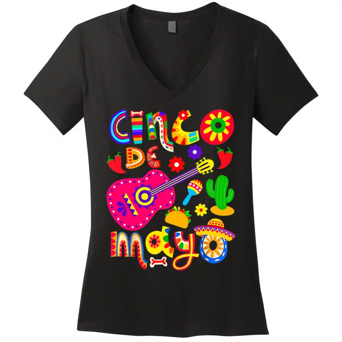 Cinco De Mayo Mexican Fiesta 5 De Mayo Women Men Women's V-Neck T-Shirt