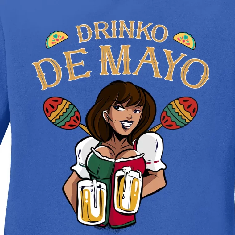 Cinco De Mayo Costume Maracas Cinco De O De Mayo Gift Ladies Long Sleeve Shirt