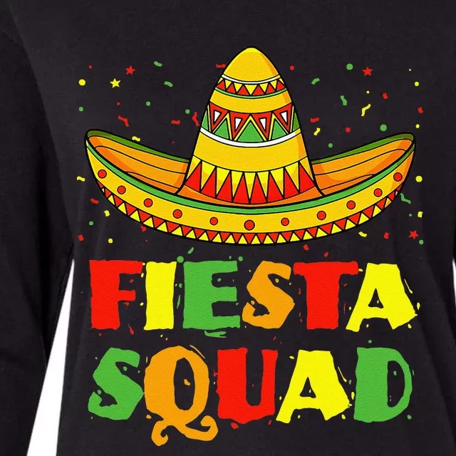 Cinco De Mayo Fiesta Squad Family Matching Group Cute Womens Cotton Relaxed Long Sleeve T-Shirt