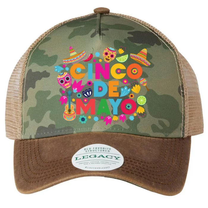 Cinco De Mayo Colorful Celebration Fiesta Legacy Tie Dye Trucker Hat