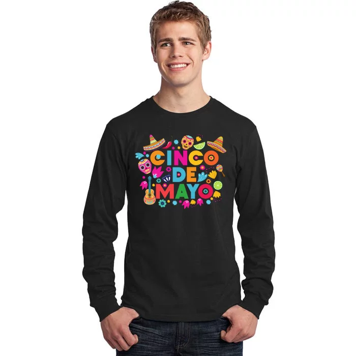 Cinco De Mayo Colorful Celebration Fiesta Tall Long Sleeve T-Shirt