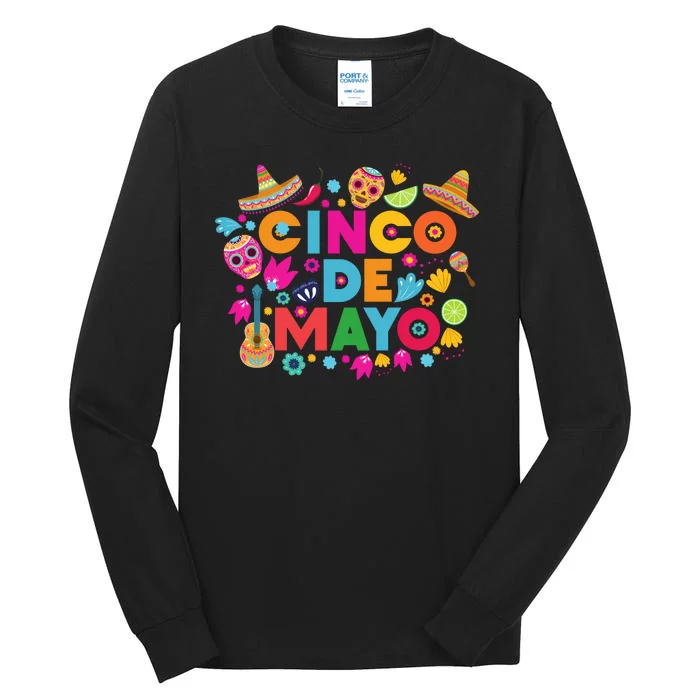 Cinco De Mayo Colorful Celebration Fiesta Tall Long Sleeve T-Shirt