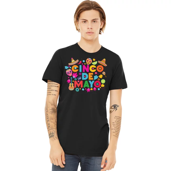 Cinco De Mayo Colorful Celebration Fiesta Premium T-Shirt