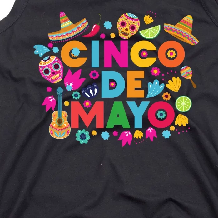 Cinco De Mayo Colorful Celebration Fiesta Tank Top