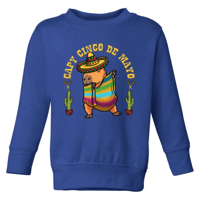 Cinco De Mayo Capybaras Mexican Capybara Toddler Sweatshirt