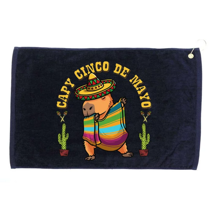 Cinco De Mayo Capybaras Mexican Capybara Grommeted Golf Towel